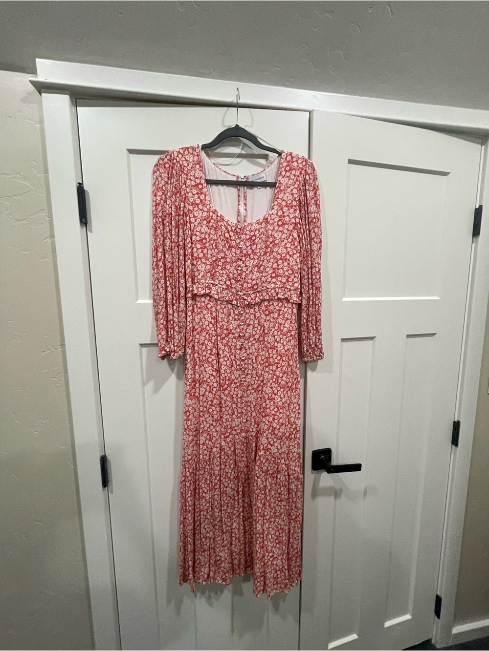 Lost + Wander Coral Pink Floral Maxi Dress